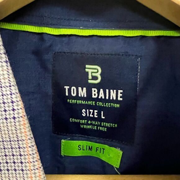 Tom Blaine purple/orange performance button down L - Picture 6 of 8